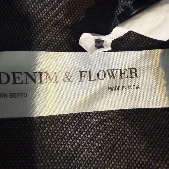 Denim And Flower Ricky Singh Men’s Black Stone‎ Washed Polo Cotton Blend XL - Picture 6 of 7